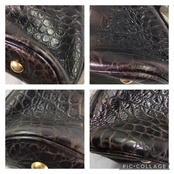 π RARE π YSL MUSE TOTE LEATHER STATEMENT BAG EMBOSSED - Picture 4 of 16